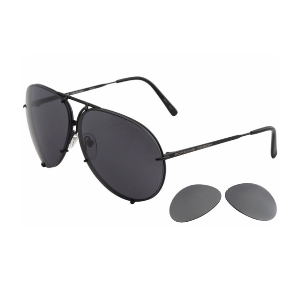 Porsche Design Aviators P8478 Black/Grey / 63 Kardashian NEW IN BOX - Picture 2 of 9